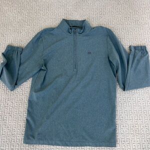 Blue Quarter-Zip Pullover